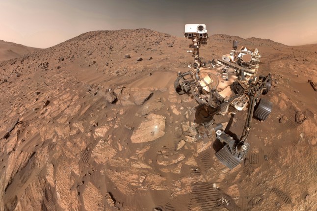 FILE - This image provided by NASA, shows a selfie of their Perseverance Mars rover, on July 23, 2024. The image is made up of 62 individual images that were stitched together. (NASA via AP, file)
