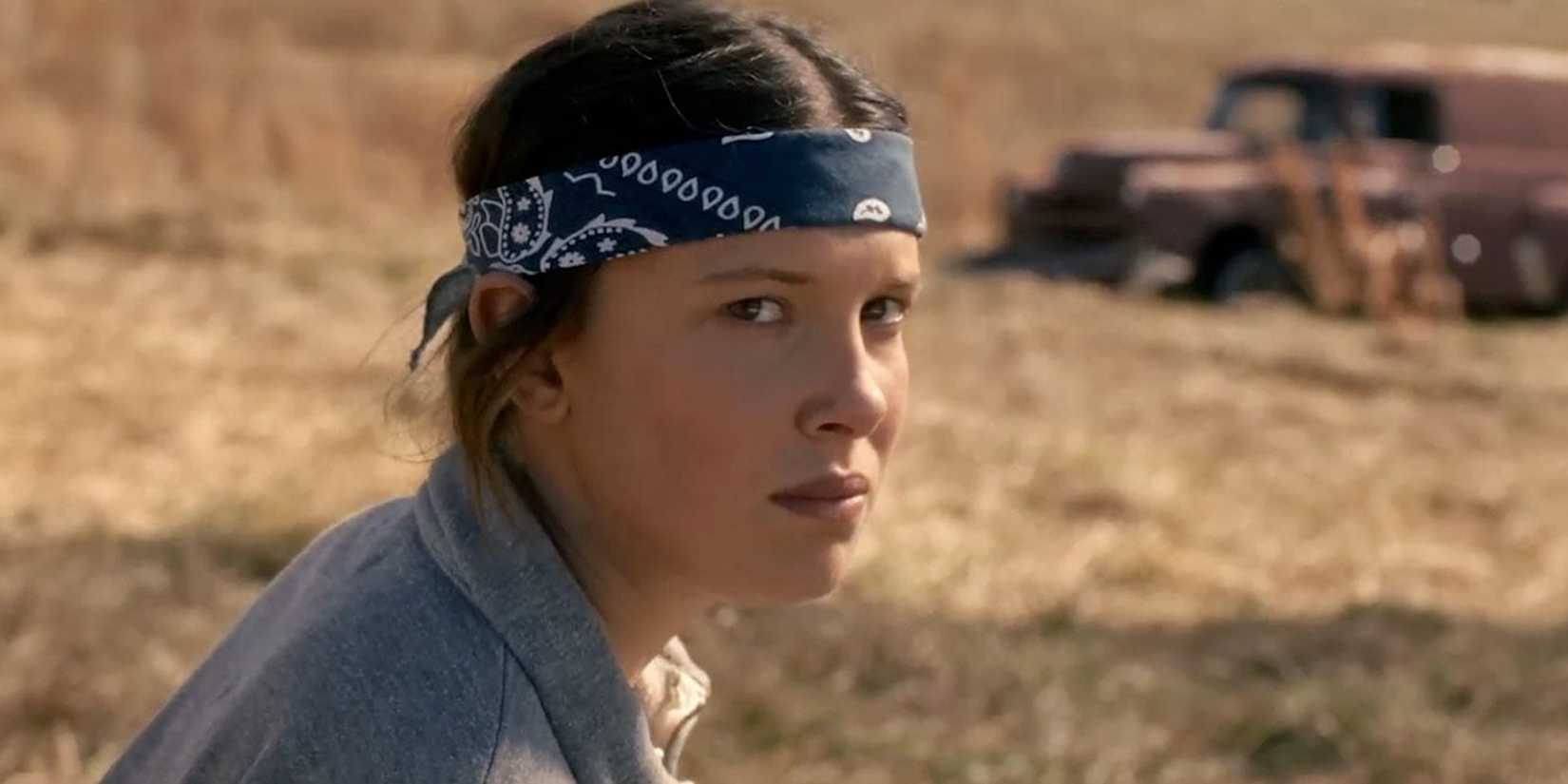 Eleven in training in Stranger Things