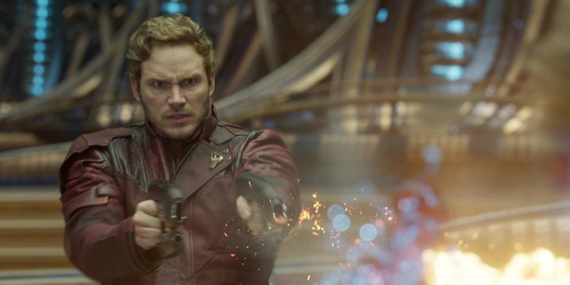 Star-Lord unloads his guns on Ego in Guardians of the Galaxy Vol 2