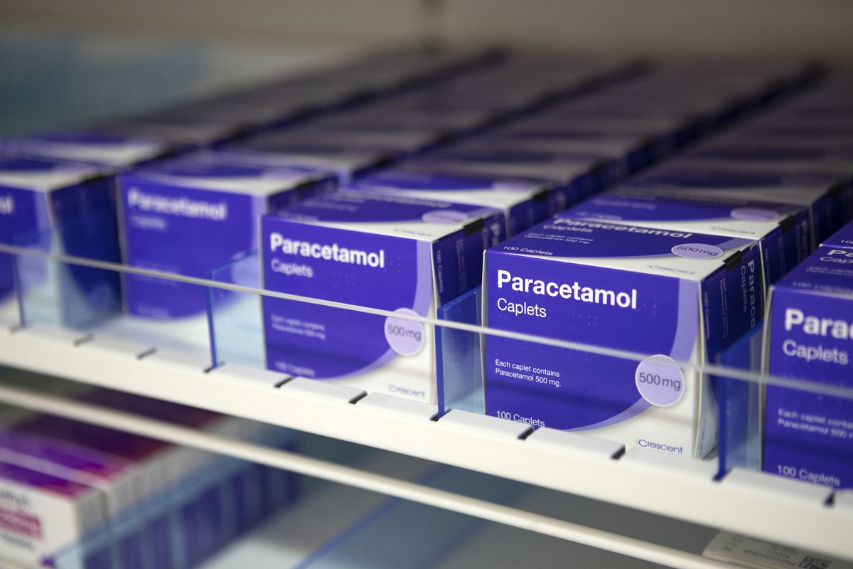 paracetamol on the shelving.