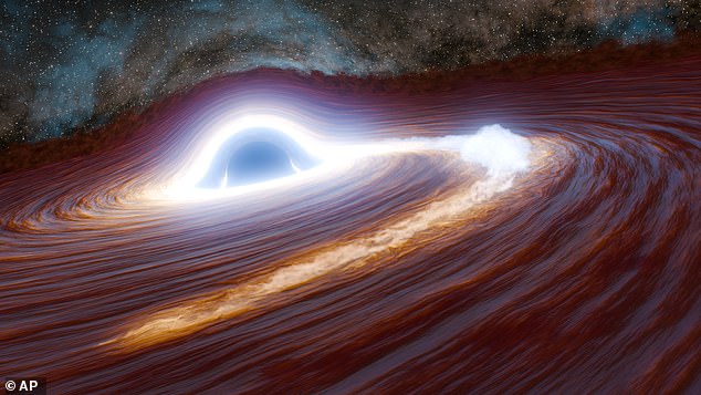 Even though they are up to 10 million times more massive than the sun, these black holes are still around 100 times smaller than previously estimated. This makes them much more consistent with theories about the evolution of the universe (artist's impression)