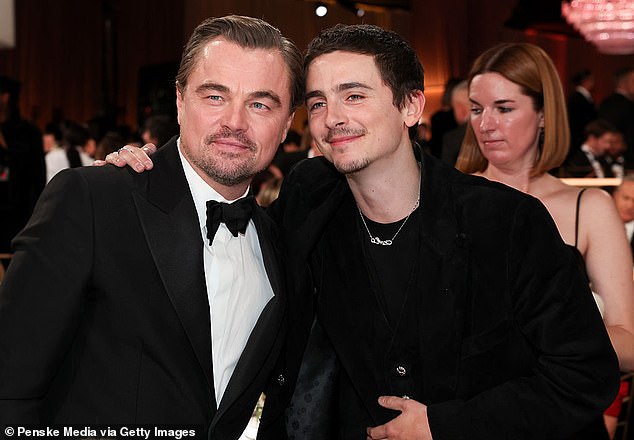 Timothee Chalamet and Leonardo DiCaprio will face off in coveted Best Actor category as the full list of nominations for the 2026 Oscars were announced on Thursday (they are seen at the Golden Globe Awards last week)