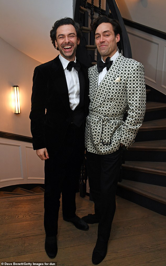 Aidan Turner and Alex Hassell beamed for a snap together