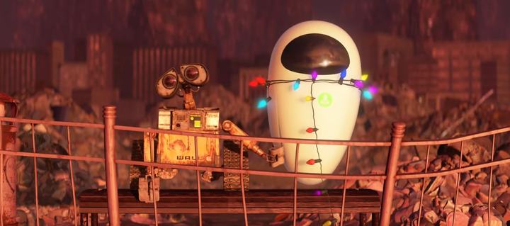Wall-E and Eve in Wall-E