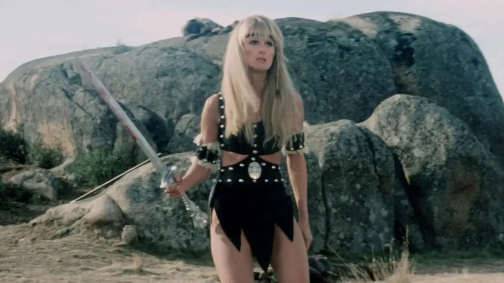 Leann Hunley in the Hundra sword and sorcery movie