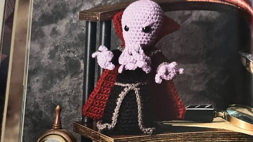 Mind Flayer crochet amigurumi from D&D Crochet