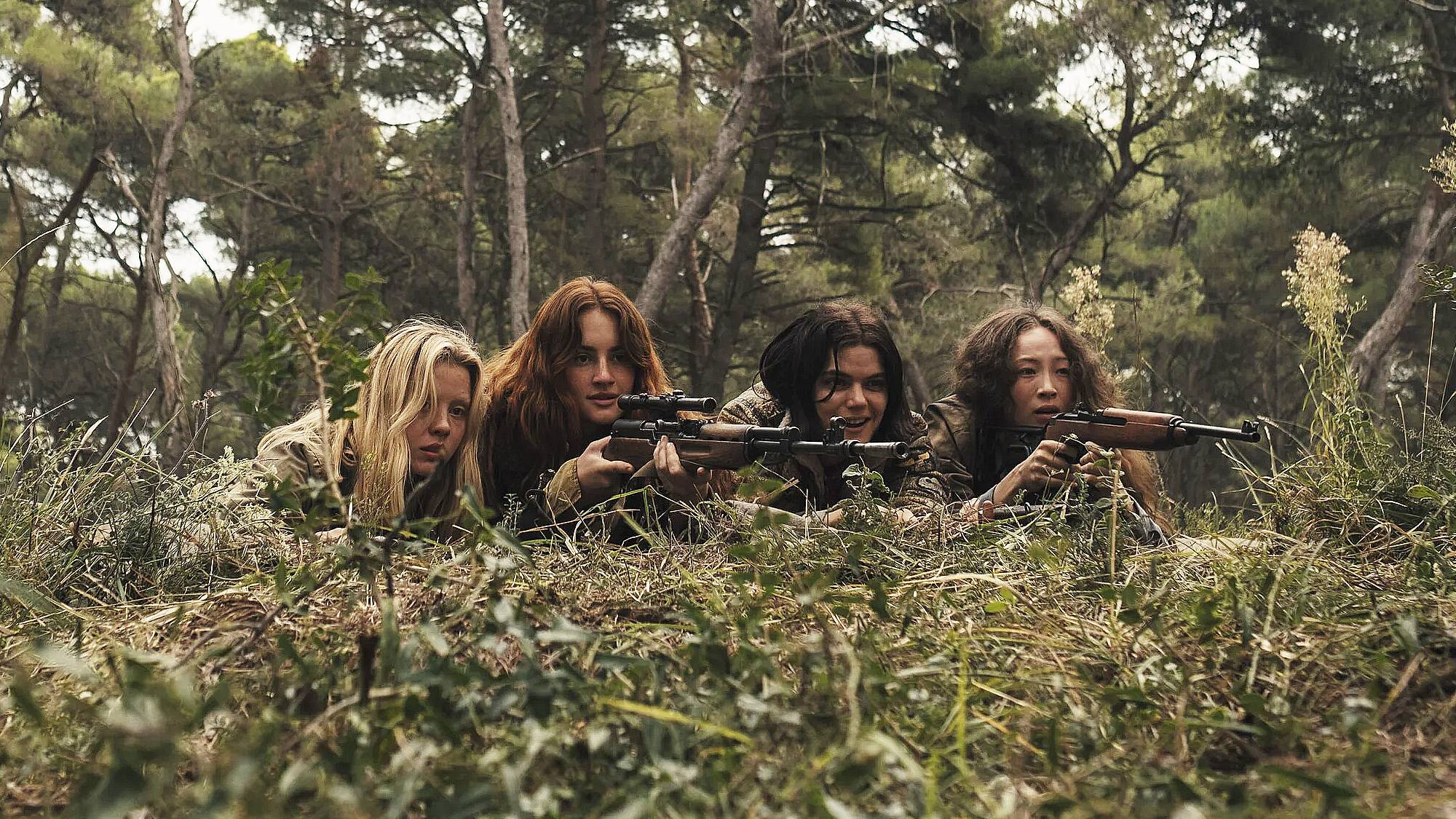 Mia Goth, Grace Van Patten, Soko, and Havana Rose Liu in "Mayday" (2021)