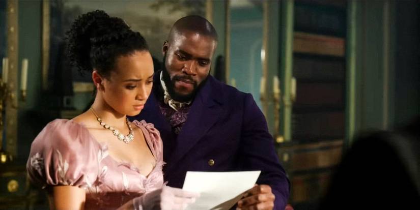 Will and Alice Mondrich finding out their son is now a lord in Bridgerton season 3