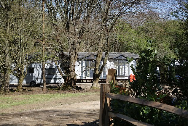 The static home and accompanying caravan in the stockbroker belt village of Sundridge in Kent