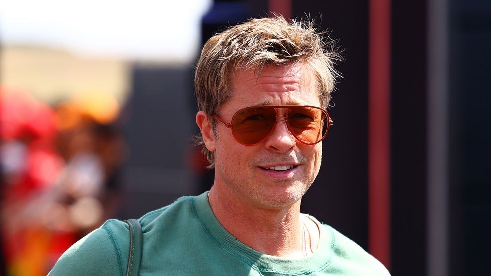 BUDAPEST, HUNGARY - JULY 19: Brad Pitt, star of the upcoming Formula One based movie, F1, walks in the Paddock prior to practice ahead of the F1 Grand Prix of Hungary at Hungaroring on July 19, 2024 in Budapest, Hungary. (Photo by Mark Thompson/Getty Images)