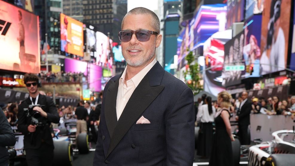 NEW YORK, NEW YORK - JUNE 16: Brad Pitt attends the World Premiere of F1® The Movie in Times Square on June 16, 2025 in New York City. (Photo by Mike Coppola/Getty Images for Warner Bros. Pictures)