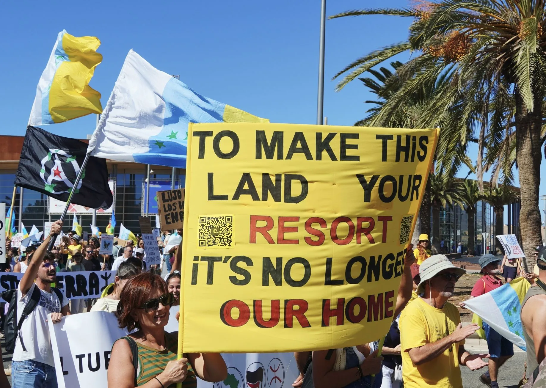 Anti tourism protest in Canary Islands