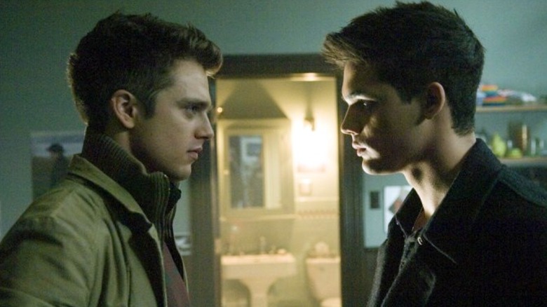 Chase and Caleb participate in an intense staring match in The Covenant