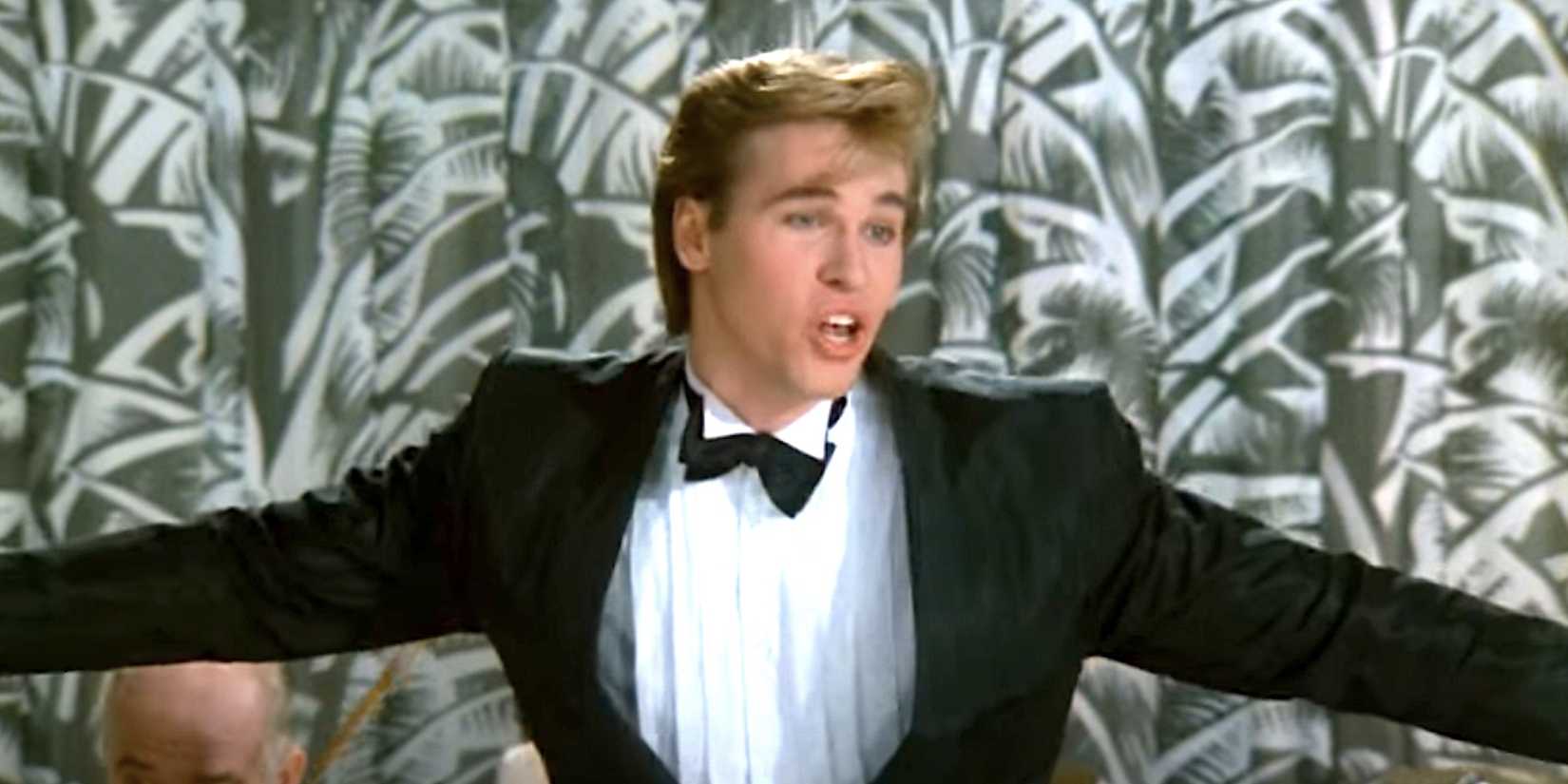 Val Kilmer's Nick Rivers sings onstage in Top Secret 1984