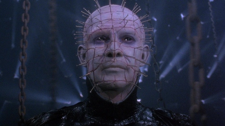 Pinhead the Cenobite surrounded by chains in Hellbound: Hellraiser II