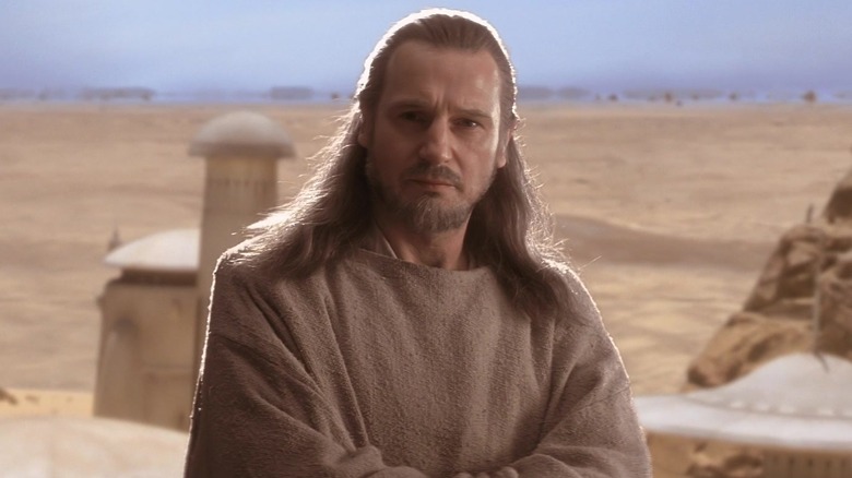Qui-Gon Jinn looking stoic in Star Wars: Episode I - The Phantom Menace