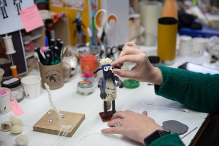 ‘He’s got main character syndrome’ … an animator tweaks Shaun’s bloodshot eyes.