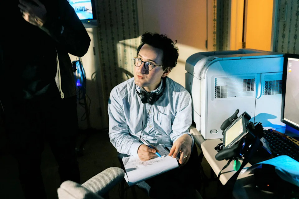 PRIMETIME, director Lance Oppenheim, on set, 2026. © A24 / Courtesy Everett Collection