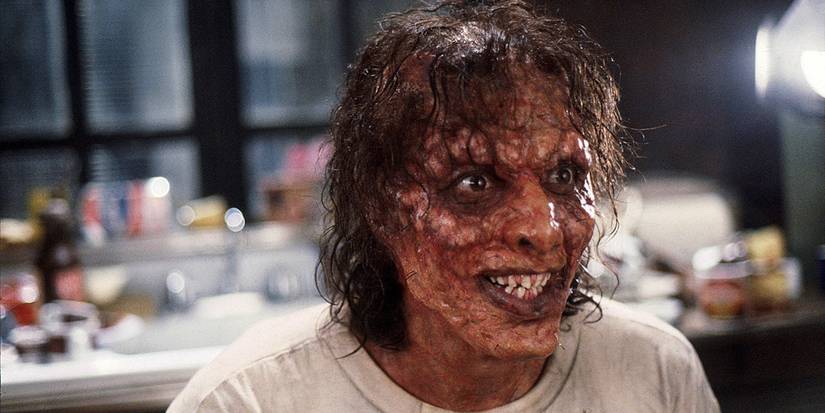 Seth is transforming into something inhuman in The Fly.