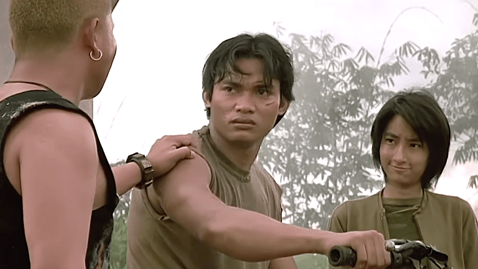 Tony Jaa as Ting in a scene from the 2003 Thai action film Ong-Bak: The Thai Warrior