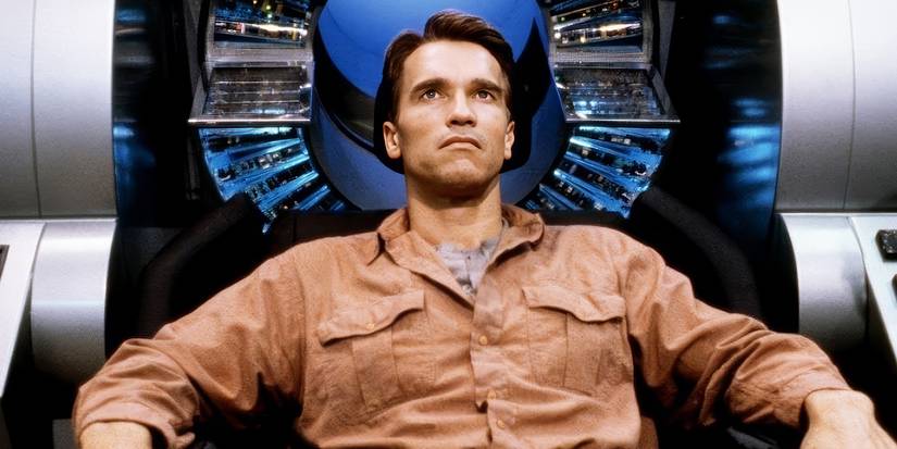 Arnold Schwarzenegger as Douglas Quaid in 'Total Recall'.