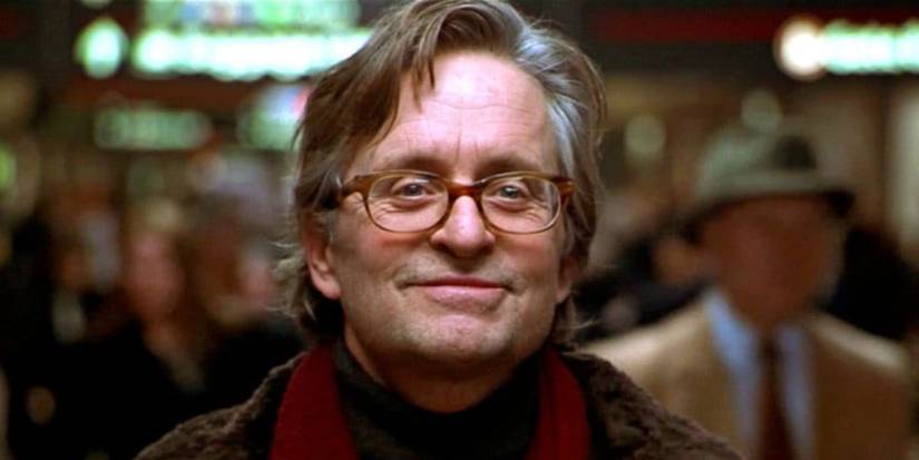 A close-up of Michael Douglas smiling in Wonder Boys