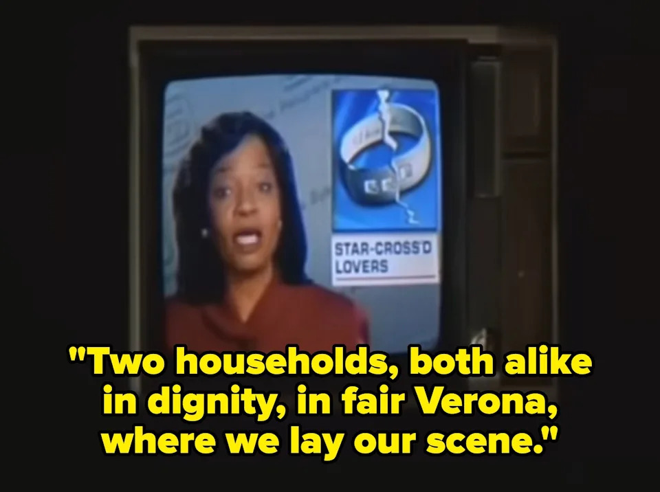 News anchor on TV discusses a story. Text reads, 